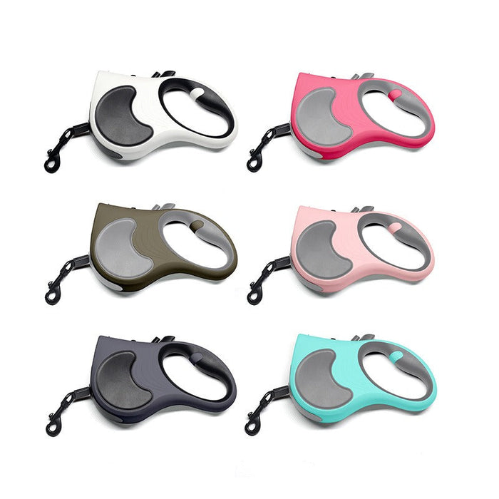 Small and medium-sized dog leash with light automatic telescopic