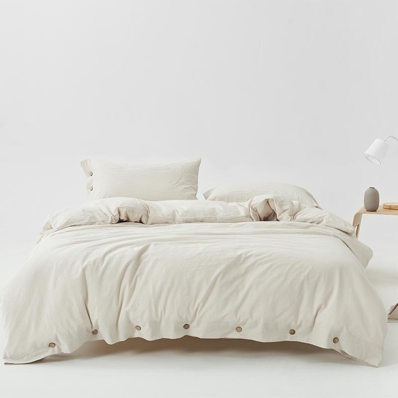 Olivia Stripe Ultra Soft Duvet Cover Set 100% Washed Cotton